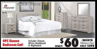 Surplus Furniture Aurora oak 4-piece bedroom set offer