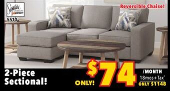 Surplus Furniture Greaves stone 2pc sectional offer