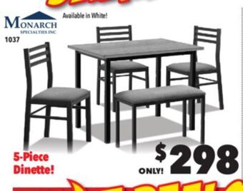 Surplus Furniture Grey&black dinette with bench offer