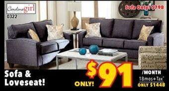 Surplus Furniture Jitterbug gunmetal sofa & loveseat offer