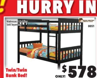 Twin & twin espresso bunkbed
