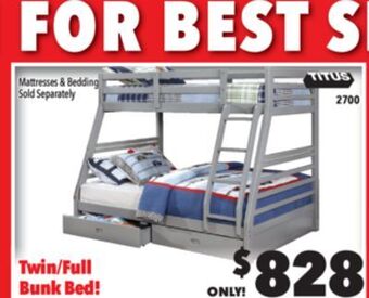 Surplus Furniture Grey twin&full bunk bed offer