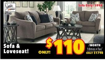 Surplus Furniture Nemoli slate sofa & loveseat offer