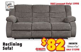 Surplus Furniture Tulen gray reclining sofa offer