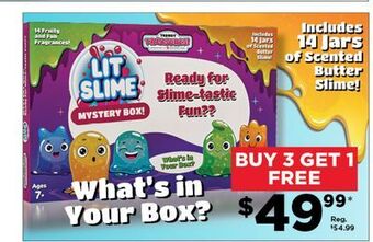 Showcase Lit slime mystery box offer