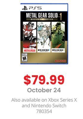 GameStop Metal gear solid offer