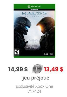 GameStop Jeu préjoué xbox one offer
