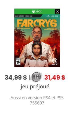 GameStop Jeu préjoué xbox one offer