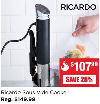 Kitchen Stuff Plus Ricardo sous vide cooker offer