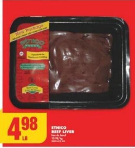 No Frills ETNICO BEEF LIVER offer