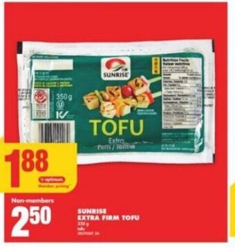 No Frills SUNRISE EXTRA FIRM TOFU offer
