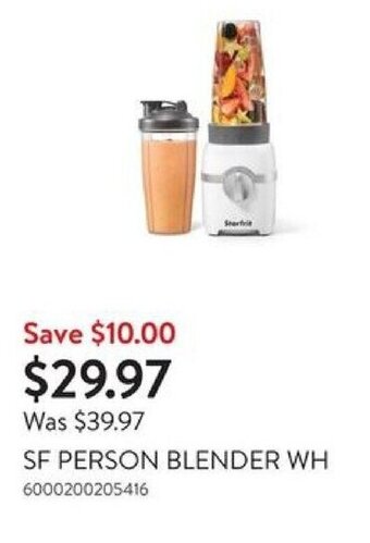 Walmart SF PERSON BLENDER WH offer