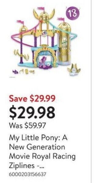 Walmart My Little Pony A New Generation Movie Royal Racing Ziplines offer