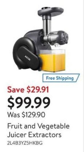 Walmart Fruit and Vegetable Juicer Extractors offer