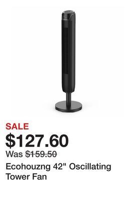 TSC Stores Ecohouzng 42 oscillating tower fan offer