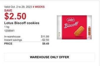 Costco Lotus biscoff cookies offer