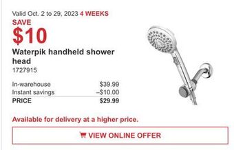 Waterpik handheld shower head