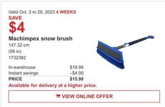 Costco Machimpex snow brush offer
