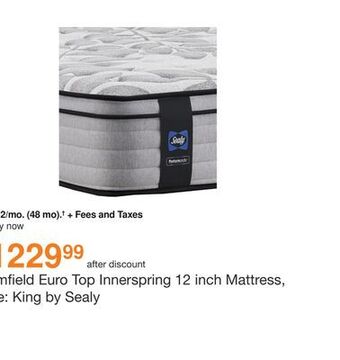 Ashley Furniture Camfield euro top innerspring 12 inch mattress, size: king by sealy offer