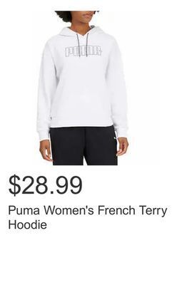Costco Puma women's french terry hoodie offer