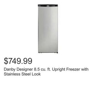 Costco Danby designer 8.5 cu. ft. upright freezer with stainless steel look offer