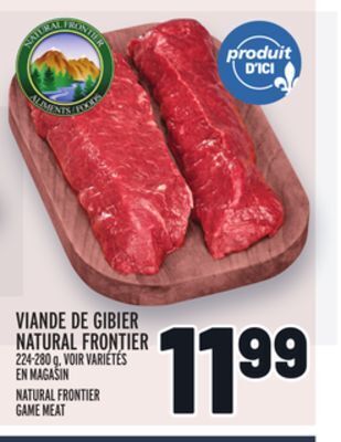 Metro Viande de gibier natural frontier | natural frontier game meat offer