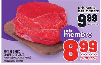 Metro Rôti de côtes croisées désossé | boneless cross rib roast offer