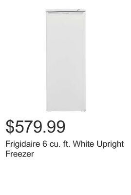 Costco Frigidaire 6 cu. ft. white upright freezer offer