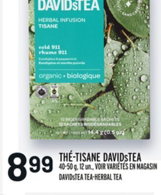 Metro Thé-tisane davidstea | davidstea tea-herbal tea offer