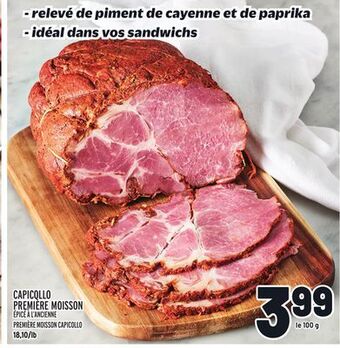Metro Capicollo première moisson | première moisson capicollo offer