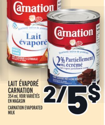 Metro Lait évaporé carnation | carnation evaporated milk offer