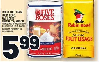 Metro Farine tout usage robin hood, five roses | robin hood, fives roses all purpose flour offer
