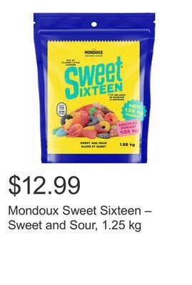 Costco Mondoux sweet sixteen – sweet and sour, 1.25 kg offer