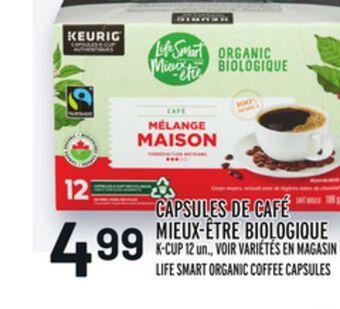 Metro Capsules de café mieux-être biologique | life smart organic coffee capsules offer