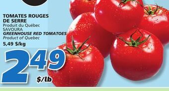 IGA Greenhouse red tomatoes offer