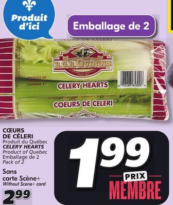 IGA Celery hearts offer