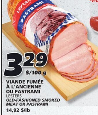 IGA Old-fashioned smoked meat or pastrami offer