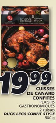 IGA Plaisirs gastronomiques duck legs confit style offer