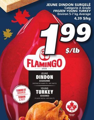 IGA Frozen young turkey offer