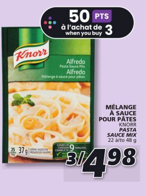 IGA Knorr pasta sauce mix offer