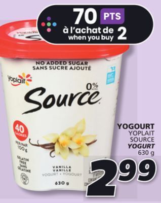 IGA Yoplait source yogurt offer
