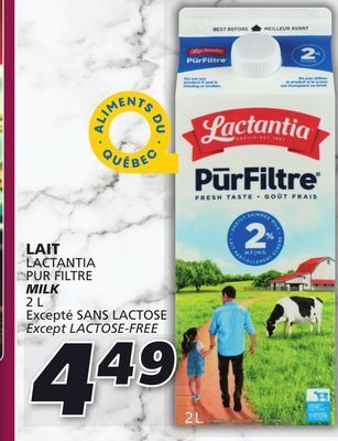IGA Lactantia pur filtre milk offer