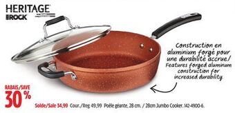 Canadian Tire Heritage the rock 28cm jumbo cooker offer