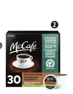 Canadian Tire Keurig selected mccafe k-cup pods, 30-ct offer