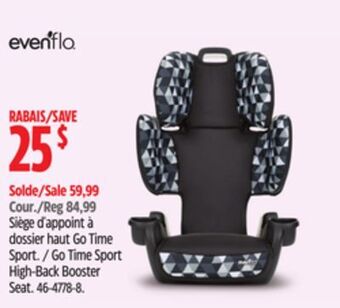 Canadian Tire Evenflo gotime sport high-back booster seat offer