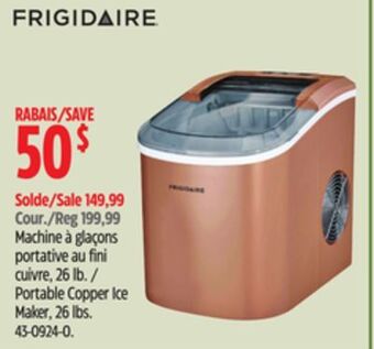 Canadian Tire Frigidaire portable copper ice maker, 26 lbs offer
