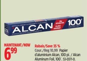 Canadian Tire Alcan aluminum foil, 100' offer
