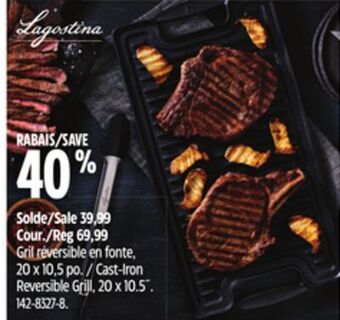 Canadian Tire Lagostina cast-iron reversible grill, 20 x 10.5 offer