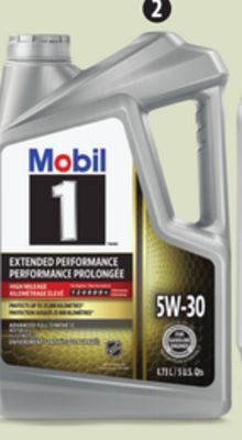 Canadian Tire Mobil 1 extended performance high mileage synthetic motor oil offer