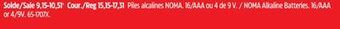 Canadian Tire Noma alkaline batteries offer